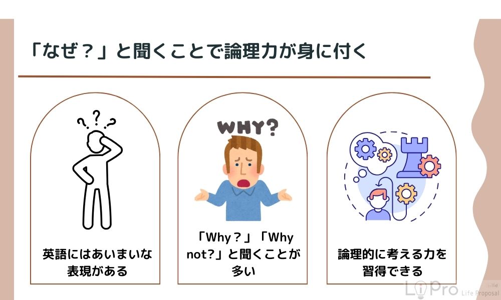 「なぜ？」と聞くことで論理力が身に付く
